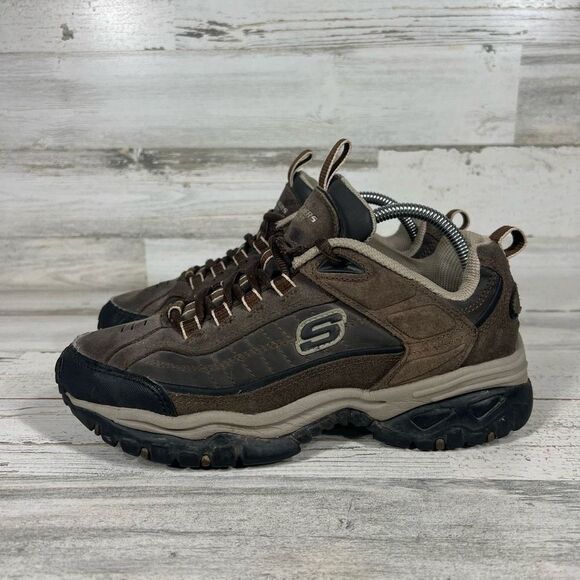 Skechers Mens Energy Downforce 50172 Lace Up Sneakers Brown Taupe Shoes Size 8 - Picture 2 of 8